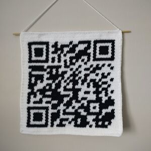 OFFERS PLS? QR Code Crochet Wall Art